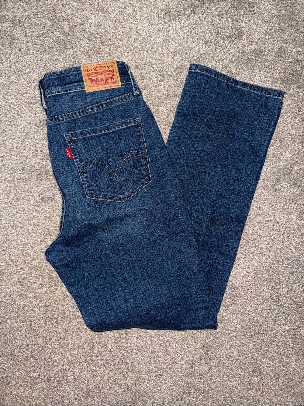 Levi's Women's Dark Blue Straight Leg “Perfect Waist” Jeans